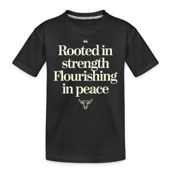 Taureau Zodiaque Force Paix Enracinée - T-shirt bio Premium Enfant - noir - Devant
