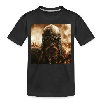 Wikinger - Kinder Premium Bio T-Shirt - Schwarz - Vorne