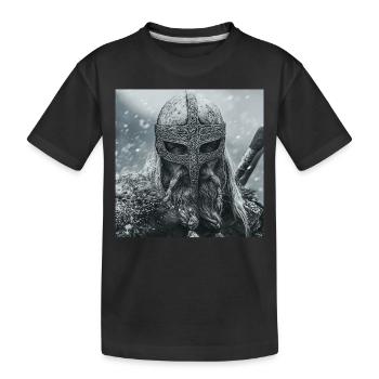Wikinger - Kinder Premium Bio T-Shirt - Schwarz - Vorne