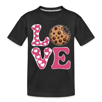 Cookies Disant Biscuits au Chocolat Cadeau de Cookie Drôle - T-shirt bio Premium Enfant - noir - Devant