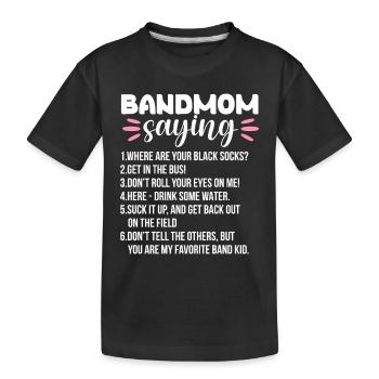 Bandmom Dit Défilé de fanfare de l’école - T-shirt bio Premium Enfant - noir - Devant