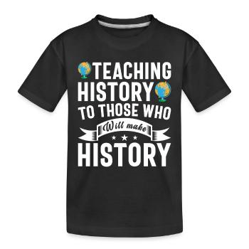 Appréciation du professeur d’histoire Cours d’histoire - T-shirt bio Premium Enfant - noir - Devant