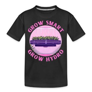 Grow Smart Grow Hydro - Kinder Premium Bio T-Shirt - Schwarz - Vorne
