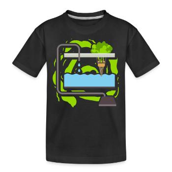Culture hydroponique - T-shirt bio Premium Enfant - noir - Devant