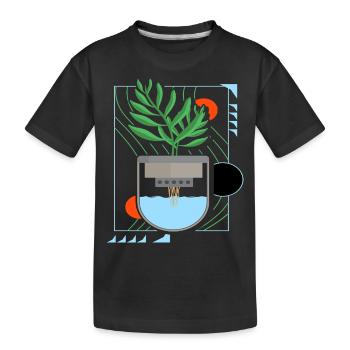 Culture hydroponique - T-shirt bio Premium Enfant - noir - Devant