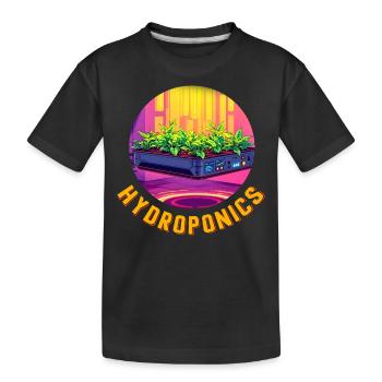 Culture hydroponique - T-shirt bio Premium Enfant - noir - Devant