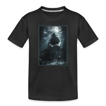 Grands requins blancs Grand requin blanc - T-shirt bio Premium Enfant - noir - Devant