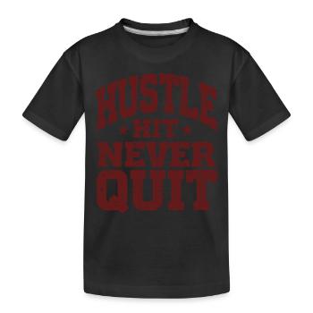 Hustle Hit Never Quit Athlete Fitness - T-shirt bio Premium Enfant - noir - Devant