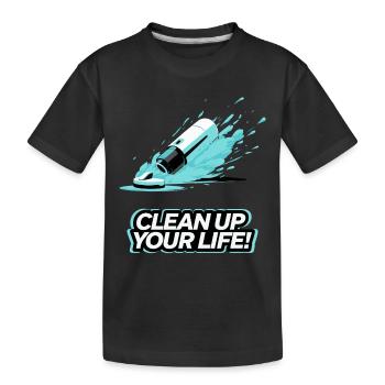 ASPIRATEUR, NETTOYEZ VOTRE VIE - T-shirt bio Premium Enfant - noir - Devant