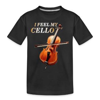 JE SENS MON VIOLONCELLE - T-shirt bio Premium Enfant - noir - Devant