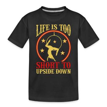 Circus Trapeze for Trapeze Artist Costume - Kids' Premium Organic T-Shirt - black - Front