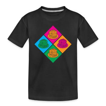 Crêpes colorées Pop Art Connoisseur Point culminant - T-shirt bio Premium Enfant - noir - Devant