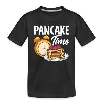 Pancakes Time for delicious enjoyment - Kids' Premium Organic T-Shirt - black - Front