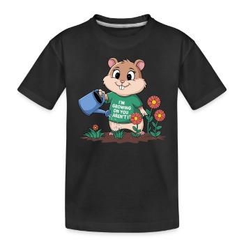Ich Wachse Auf Dir, Oder? - Kinder Premium Bio T-Shirt - Schwarz - Vorne
