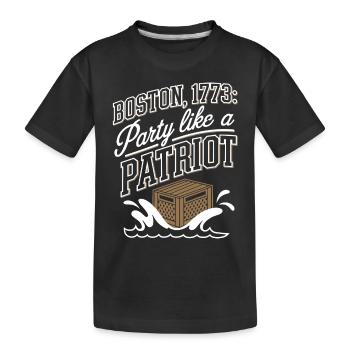 Boston Tea 1773 American Revolution Historic - Kinder Premium Bio T-Shirt - Schwarz - Vorne