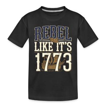 Boston Tea 1773 American Revolution Historic - Kinder Premium Bio T-Shirt - Schwarz - Vorne
