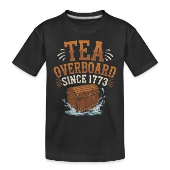 Boston Tea 1773 American Revolution Historic - Kinder Premium Bio T-Shirt - Schwarz - Vorne
