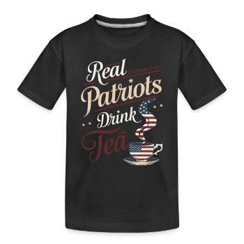 Boston Tea 1773 American Revolution Historic - Kinder Premium Bio T-Shirt - Schwarz - Vorne