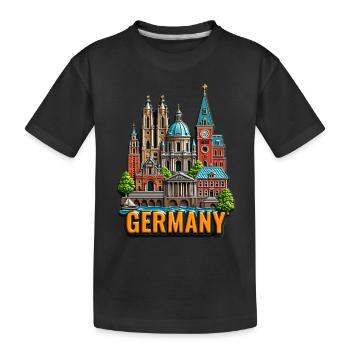 Schöne Ansichten Von Deutschland Alte Stadt - Kinder Premium Bio T-Shirt - Schwarz - Vorne