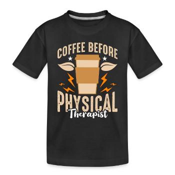 Physiothérapie Café Physiothérapie Amateur de café - T-shirt bio Premium Enfant - noir - Devant