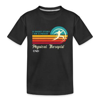 Physiothérapeute Une courte histoire Je suis chiropratique - T-shirt bio Premium Enfant - noir - Devant