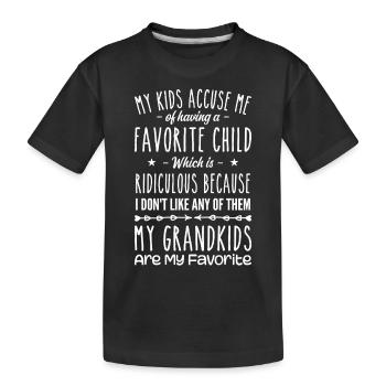 My Grandkids Are My Favorite Grandmother Grandma - Kids' Premium Organic T-Shirt - black - Front