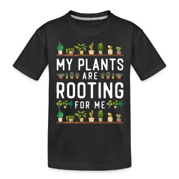 Amateur de plantes jardinage Jeu de mots - T-shirt bio Premium Enfant - noir - Devant