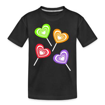 Lollie Lollies Enfants Enfant Rétro Vintage Années 80 Années 90 - T-shirt bio Premium Enfant - noir - Devant