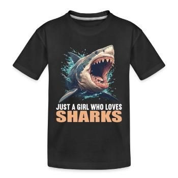 Sharks Shark - Kids' Premium Organic T-Shirt - black - Front