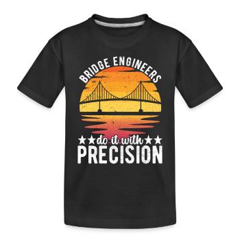 Ingénieur des ponts Construction de ponts - T-shirt bio Premium Enfant - noir - Devant