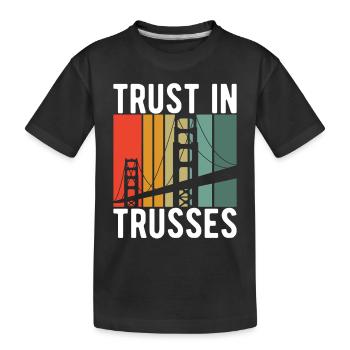 Ingénieur des ponts Construction de ponts - T-shirt bio Premium Enfant - noir - Devant