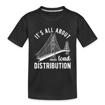 Ingénieur des ponts Construction de ponts - T-shirt bio Premium Enfant - noir - Devant