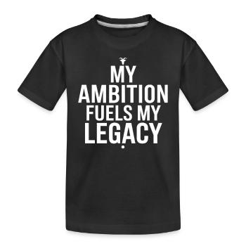 Capricorn zodiac sign: My ambition drives my - Kids' Premium Organic T-Shirt - black - Front