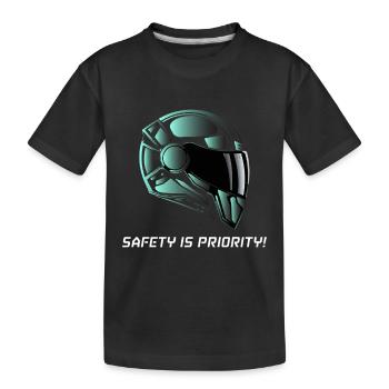 LA SÉCURITÉ EST UNE PRIORITÉ - T-shirt bio Premium Enfant - noir - Devant