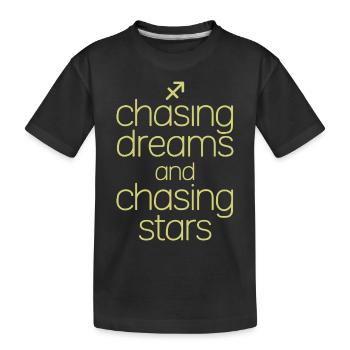 Zodiaque Sagittaire à la poursuite des rêves à la poursuite des étoiles - T-shirt bio Premium Enfant - noir - Devant