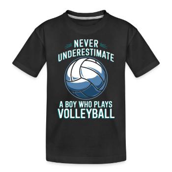 Volleyball Saying Funny Volleyball Gift - Kids' Premium Organic T-Shirt - black - Front