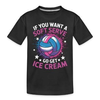 volley-ball dire drôle de cadeau de volley-ball - T-shirt bio Premium Enfant - noir - Devant