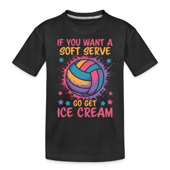 Volleyball Spruch Lustiges Volleyball Geschenk - Kinder Premium Bio T-Shirt - Schwarz - Vorne