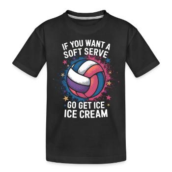 volley-ball dire drôle de cadeau de volley-ball - T-shirt bio Premium Enfant - noir - Devant