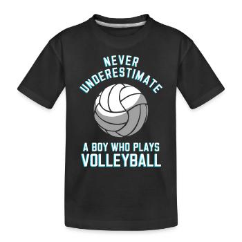 volley-ball dire drôle de cadeau de volley-ball - T-shirt bio Premium Enfant - noir - Devant