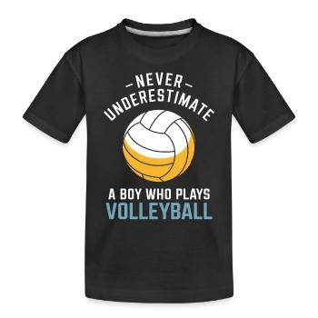 Volleyball Spruch Lustiges Volleyball Geschenk - Kinder Premium Bio T-Shirt - Schwarz - Vorne
