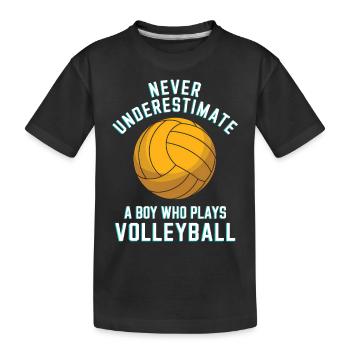 Volleyball Saying Funny Volleyball Gift - Kids' Premium Organic T-Shirt - black - Front