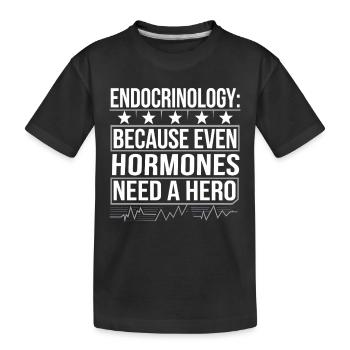 Science médicale pour l’endocrinologie - T-shirt bio Premium Enfant - noir - Devant