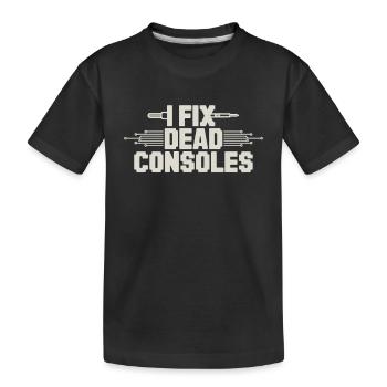 Réparation de jeux rétro Console vintage - T-shirt bio Premium Enfant - noir - Devant