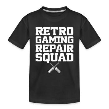 Réparation de jeux rétro Console vintage - T-shirt bio Premium Enfant - noir - Devant