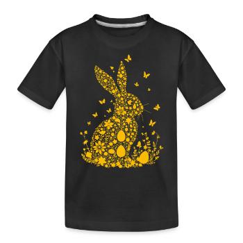 Lapin de Pâques - T-shirt bio Premium Enfant - noir - Devant