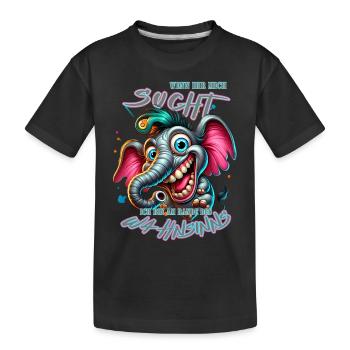 Wenn ihr mich sucht ich bin am Rande des Wahnsinns - Kinder Premium Bio T-Shirt - Schwarz - Vorne