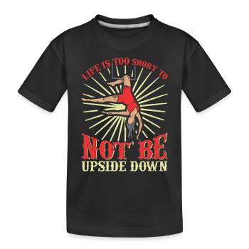 Circus Trapeze for Trapeze Artist Costume - Kids' Premium Organic T-Shirt - black - Front