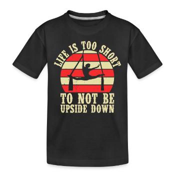 Circus Trapeze for Trapeze Artist Costume - Kids' Premium Organic T-Shirt - black - Front