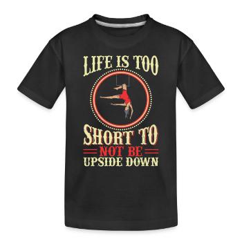 Circus Trapeze for Trapeze Artist Costume - Kids' Premium Organic T-Shirt - black - Front